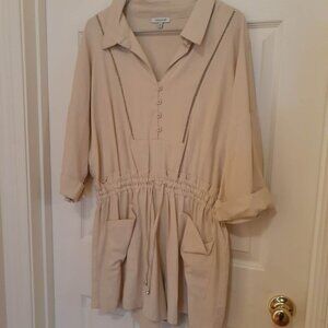 White Birch Linen Blend Romper